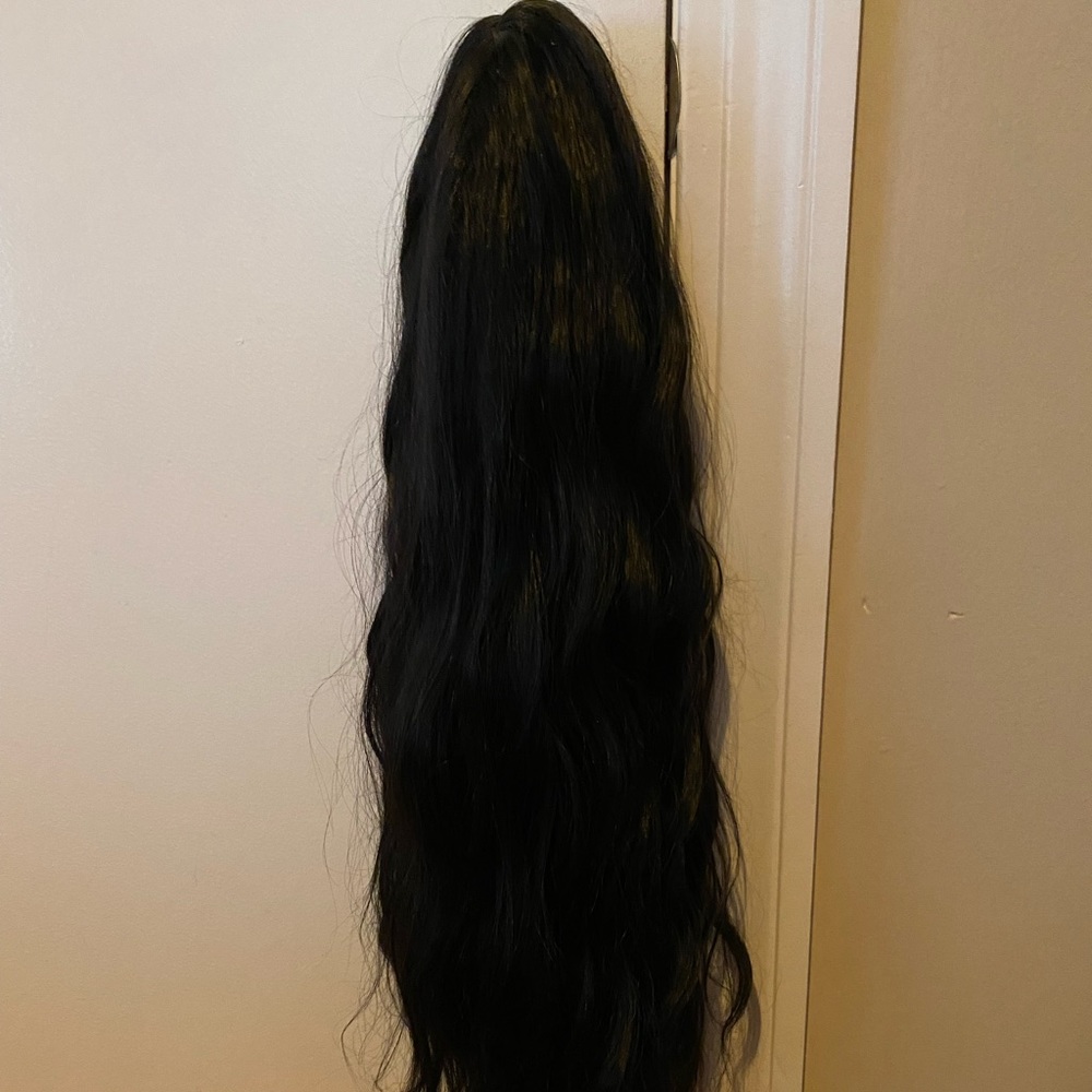 Long Black Synthetic Wig